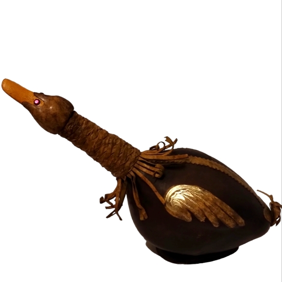 Vintage Leather Goose Decanter - Picture 1 of 11